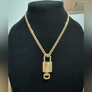 Lv lock necklace